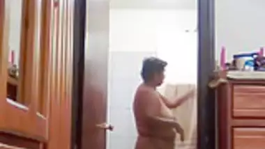 My Hot Indian Stepmom with Big Tits Showering