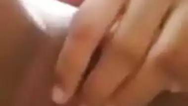 hot Indian with great tits rubs her pussy