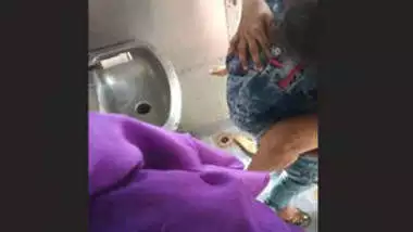 Couple fucking inside toilet of train secretly recorded by co-passangers part 2