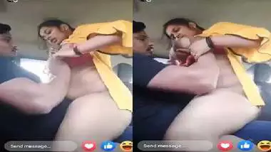Huge boobs GF riding dick viral outdoor sex in car