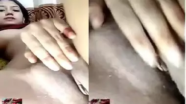 Beautiful girl showing pussy on video call sex