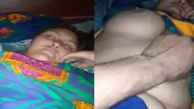 Sleeping wife big boobs pressing viral MMS