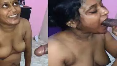 Naked Tamil aunty sucking big dick of house owner